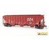 Tangent HO 21031-04 Canadian National (CN) “Ex-WC Conspicuity 2008+” PS4427 “High Side” Covered Hopper #82114 - Freight