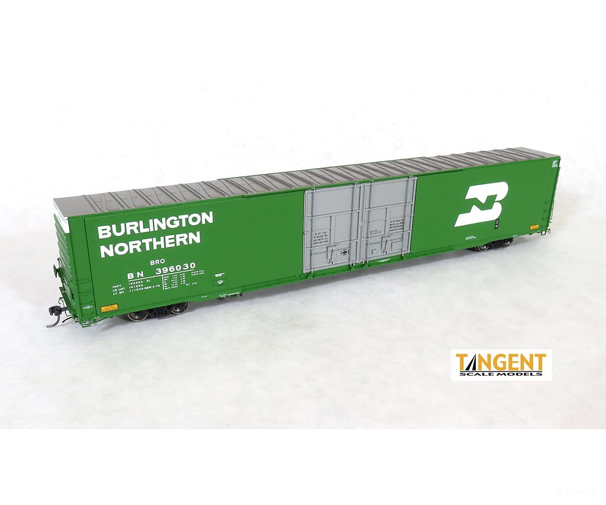Tangent HO 25045-02 Burlington Northern (BN) ’Delivery 1970’’ Greenville 86’ Double Plug Door Box Car - #396031