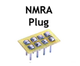 TCS 1254 CB 8 NMRA 8-Pin DCC Decoder Plug Only - Includes Soldering Pads for Wires DCC Accessories