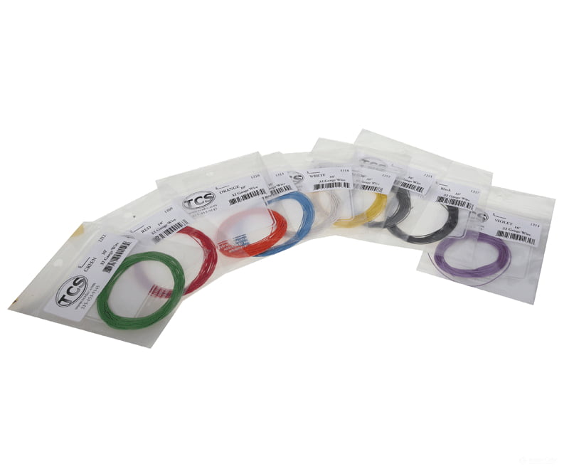 TCS A 1468 32-Gauge Wire - 10’ 3.05m Roll - Multi-Color Pack 1 Roll Each: 9 Colors - DCC Accessories