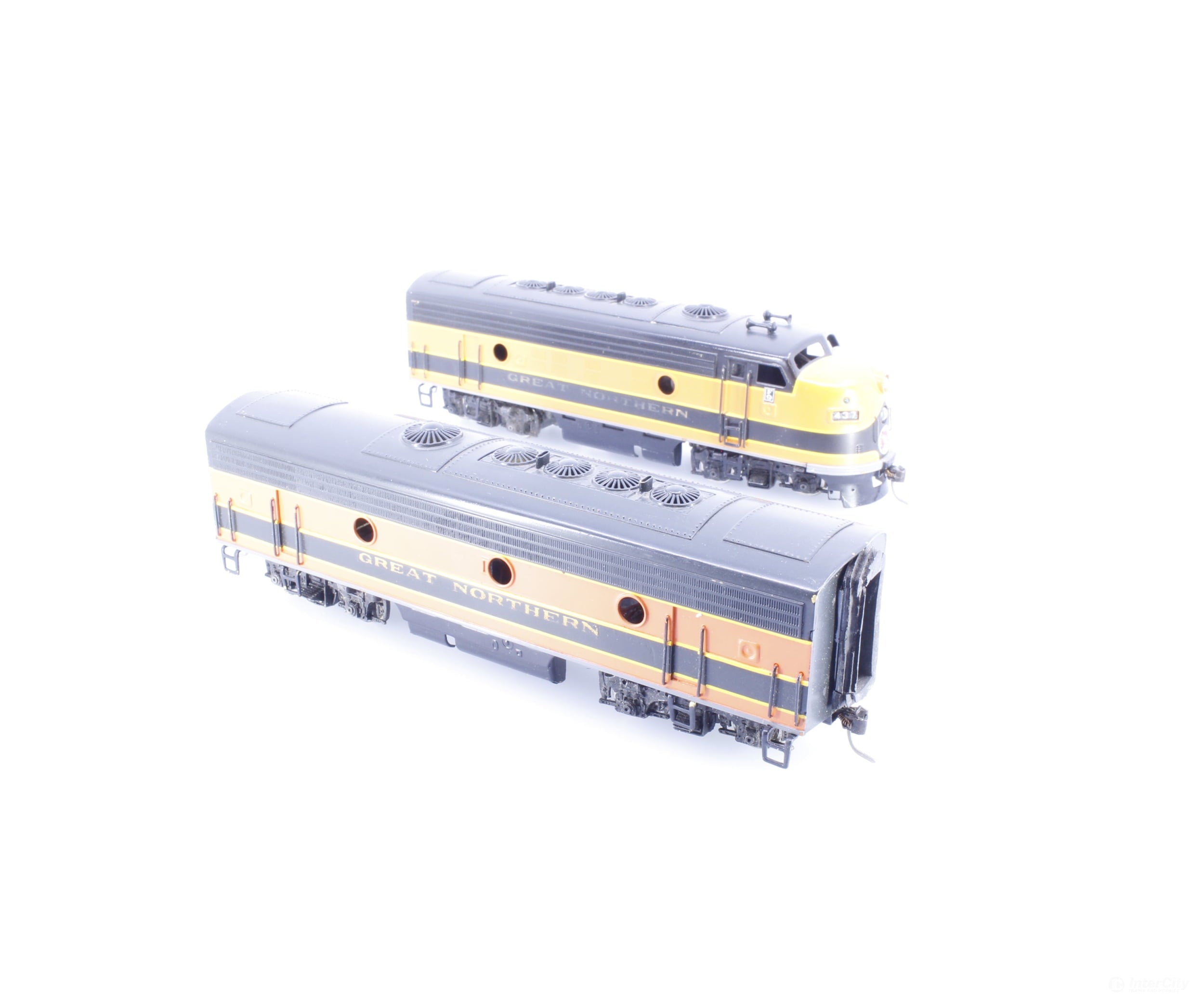 Tenshodo 437 HO Brass Powered F9A and Unpowered F9B Diesel Locomotive Great Northern (GN) 437 Analog DC - Locomotives