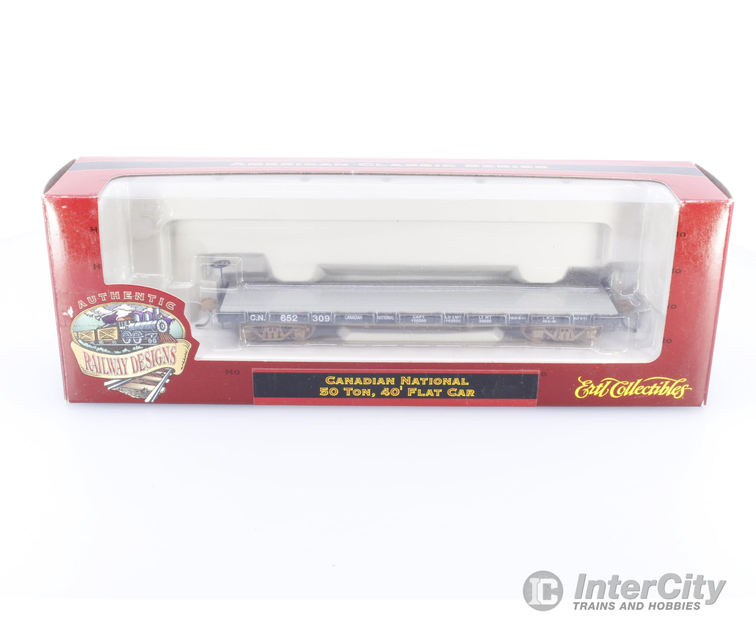 The Ertl Company Inc. 4981 HO 50 Ton 40’ Flat Car Canadian National (CN) 652309 Freight Cars
