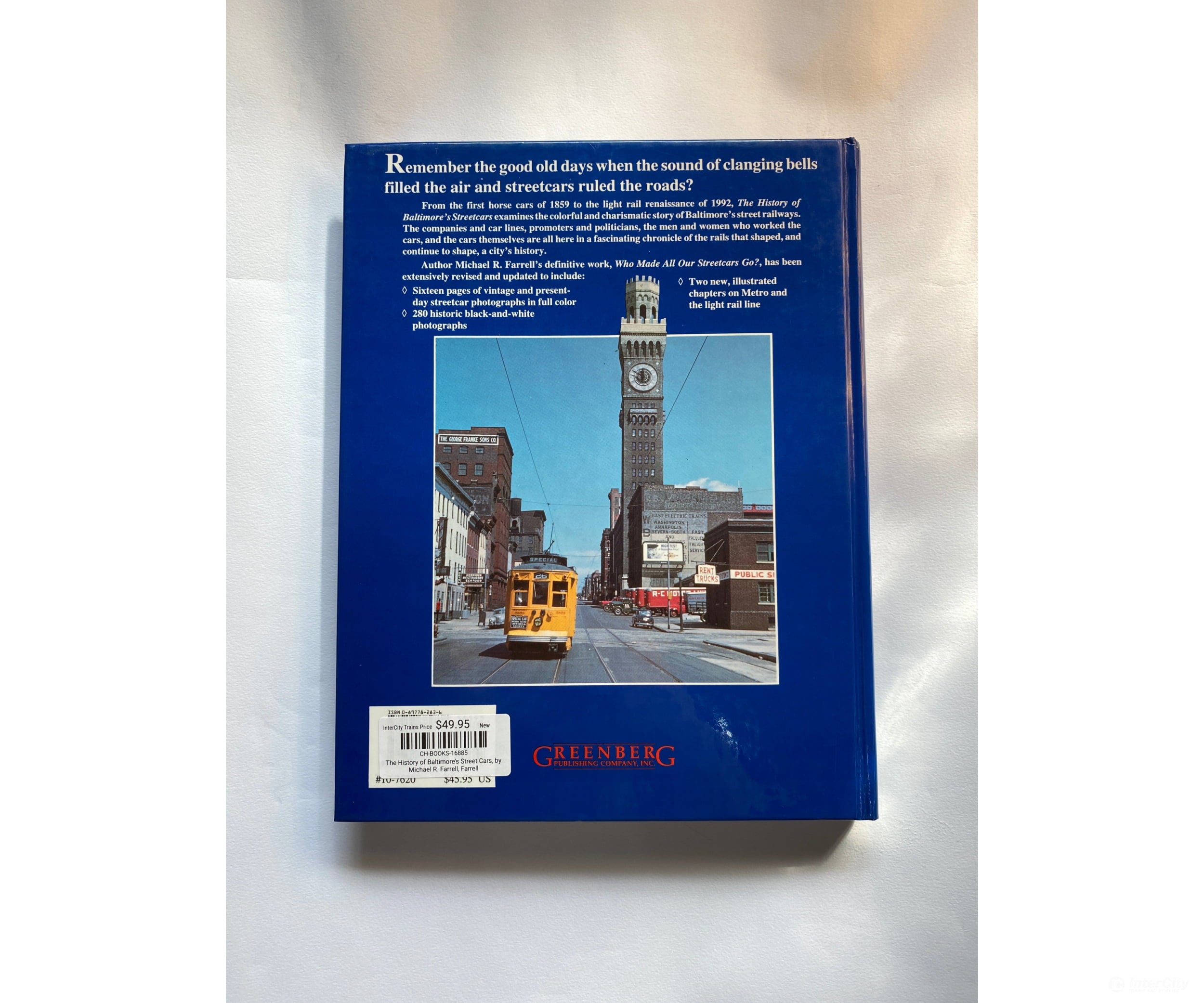 The History Of Baltimore’s Street Cars By Michael R. Farrell Books