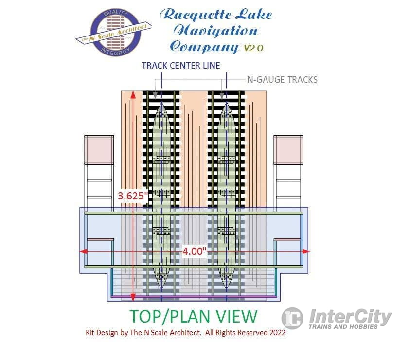 The N Scale Architect N 10060 Laser-Cut Wood Kit - Racquette Lake Navigation Co. Structures