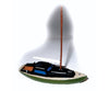 The N Scale Architect N 20077 Sailing Sloop with Mast & Sail - Unpainted Resin Kit - Cars & Trucks