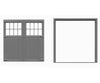 Tichy Train Group 2010 96 x 96’’ 16-Lite Baggage Door -- Detailed on Both Sides w/Separate Frame (Fits 2-1/2 x 2-5/8’’