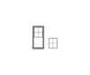 Tichy Train Group 2022 Windows - Double Hung -- 4-Over-4 w/Separate Lower Sash Scale 29 x 66’’ Fits.65 x 1.48’’ Opening
