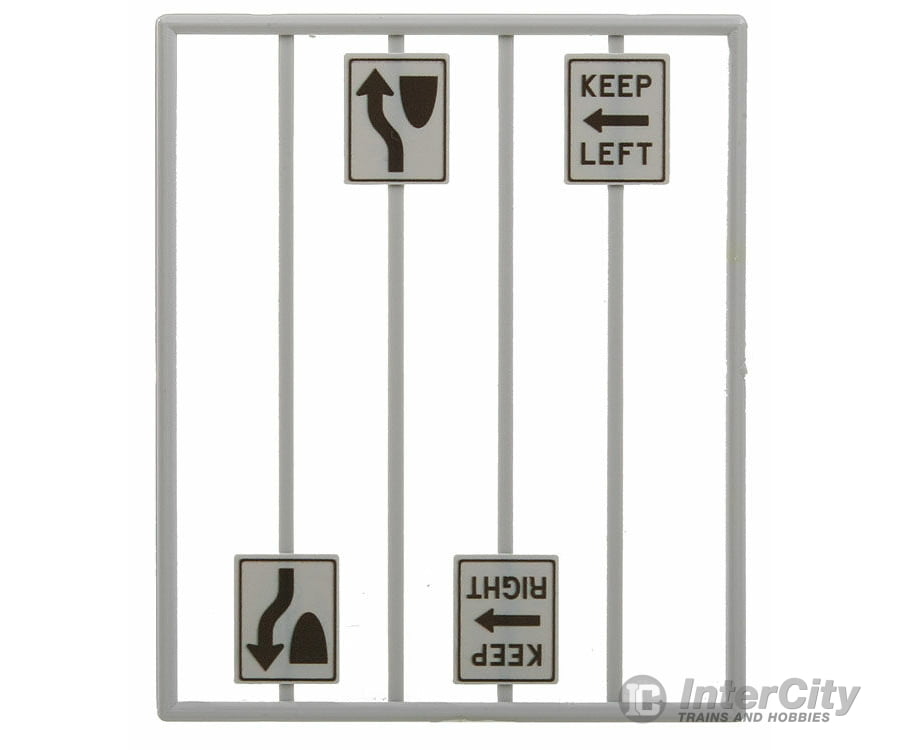 Tichy Train Group 2067 Keep Left & Right Signs -- Pkg(8) Scenery Details