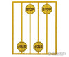 Tichy Train Group 2071 Yellow Stop Signs -- Pkg(8) Scenery Details