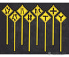 Tichy Train Group 2074 Road Path Warning Signs -- Set #3 Pkg(8) Scenery Details