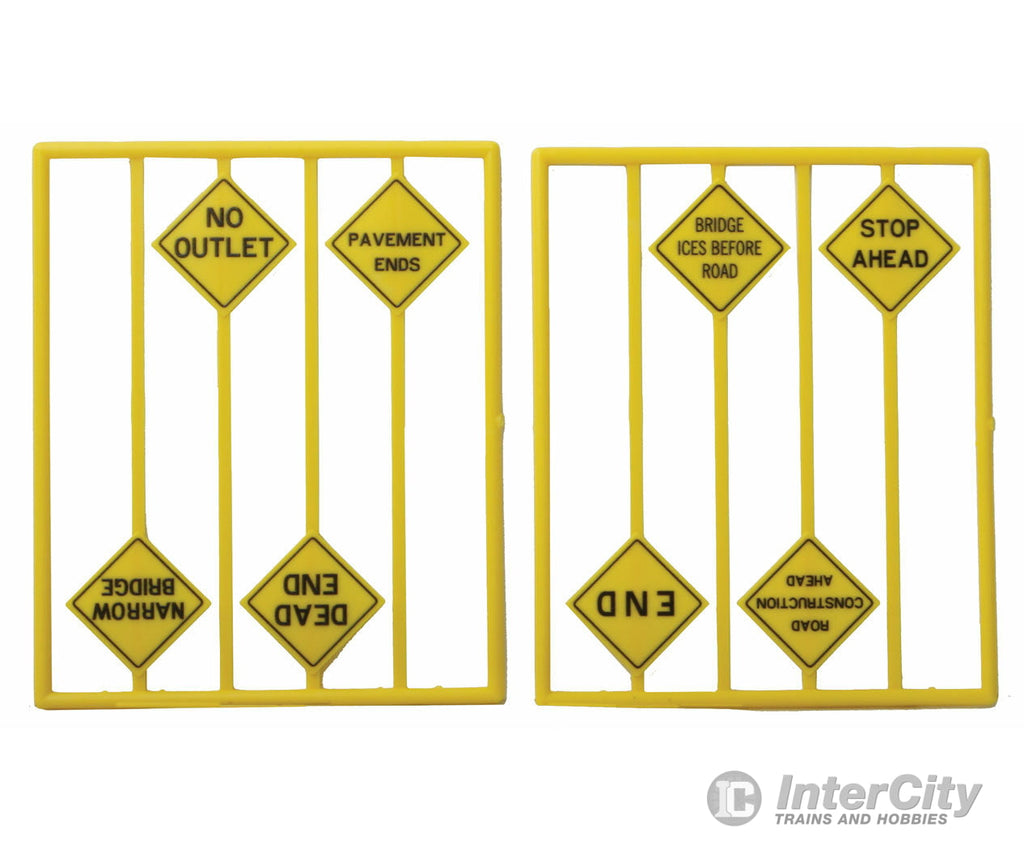 Tichy Train Group 2077 Written Warning Signs -- Pkg(8) Scenery Details
