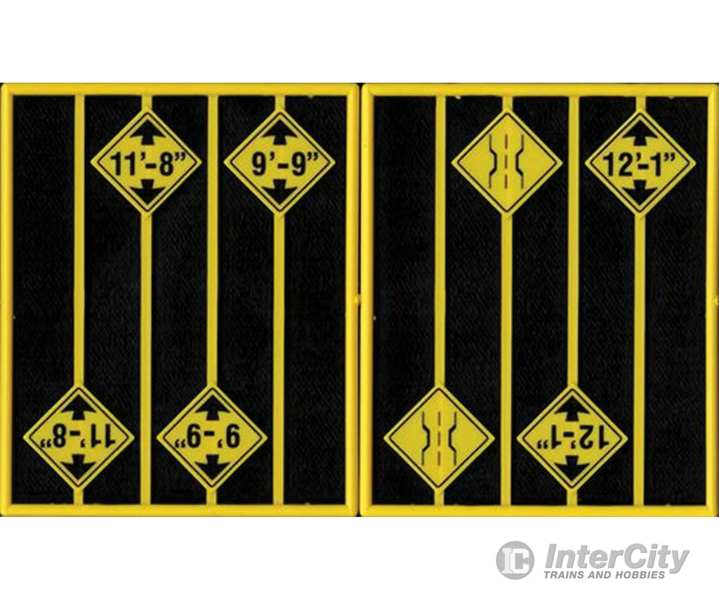 Tichy Train Group 2083 Bridge Clearance Warning Signs -- 8 2 Each Of 4 Styles Scenery Details