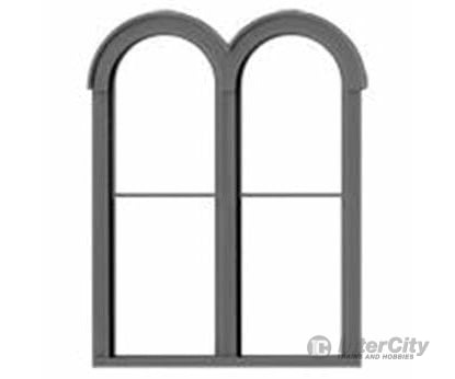 Tichy Train Group 2088 1 Over Round-Top Double-Hung Window With Precut Glazing -- 54 X 72 Pkg(4)