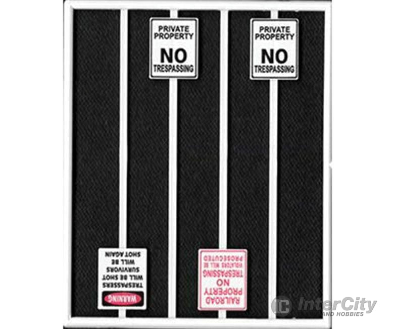 Tichy Train Group 2101 No Trespassing Signs -- 8 3 Different Styles Scenery Details