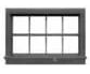 Tichy Train Group 2544 Eight-Pane Window With Precut Glazing -- 50 X 32 Scale .35 .23 Opening