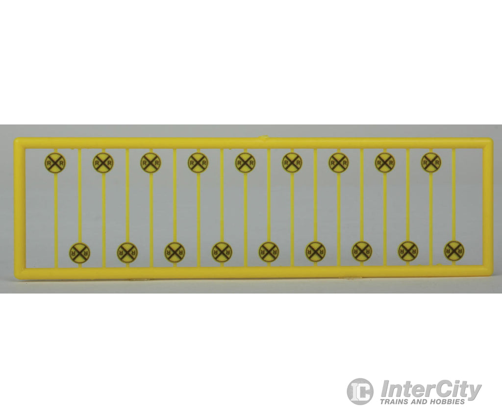 Tichy Train Group 2621 Modern Grade Crossing Advance Warning Signs -- Diagonal Cross Pkg(18) Scenery