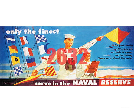Tichy Train Group 2632 Serve In The Naval Reserve Billboard - Kit Scenery Details