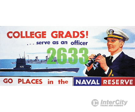 Tichy Train Group 2633 Naval Reserve Officer Billboard - Kit Scenery Details