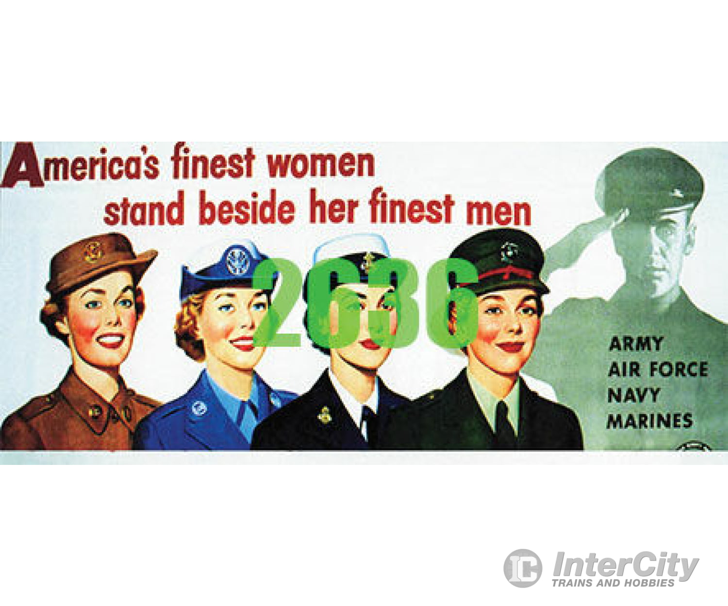 Tichy Train Group 2636 Americas Service Women Billboard - Kit Scenery Details