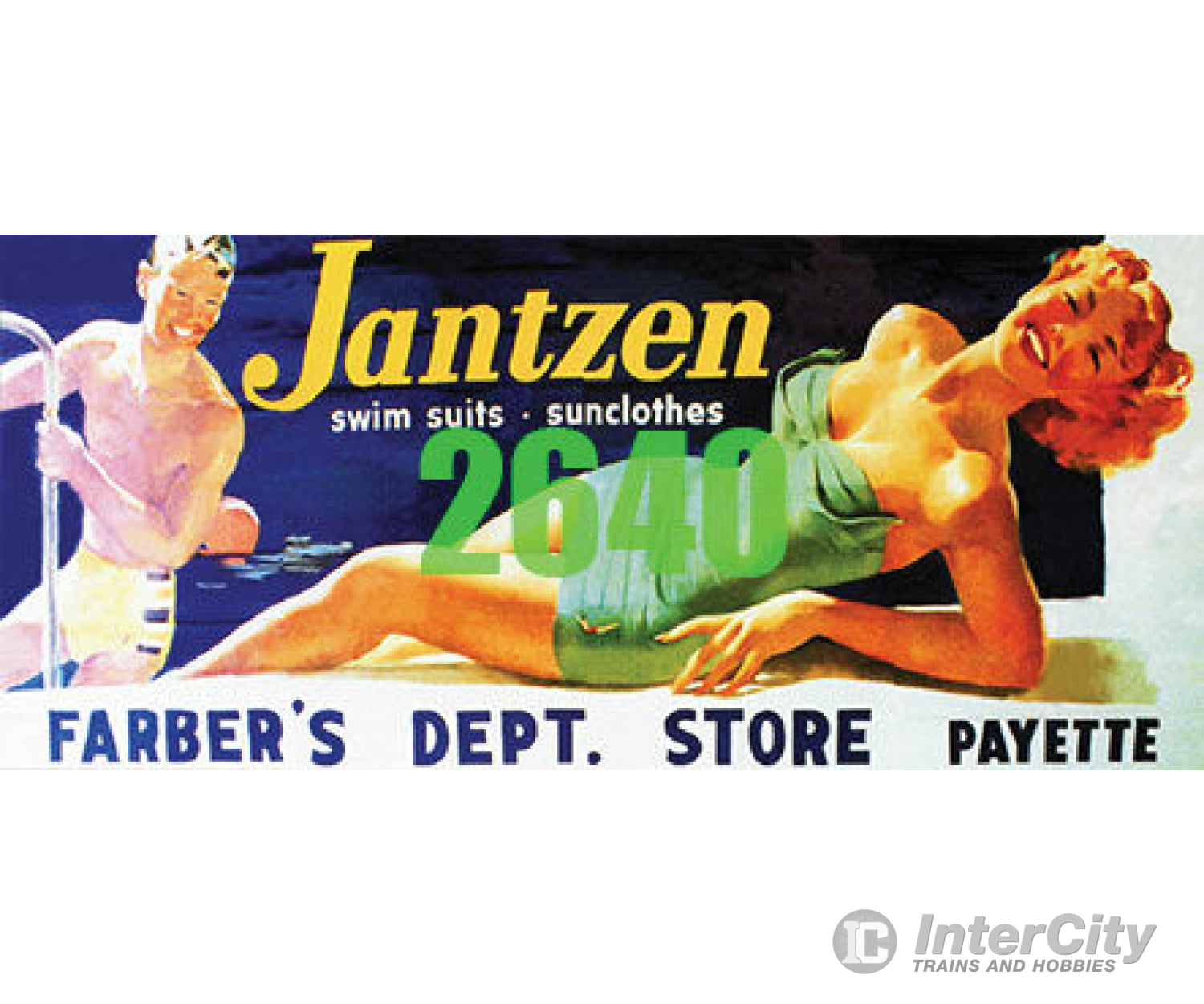 Tichy Train Group 2640 Jantzen Farbers Billboard - Kit Scenery Details