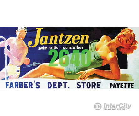 Tichy Train Group 2640 Jantzen Farbers Billboard - Kit Scenery Details