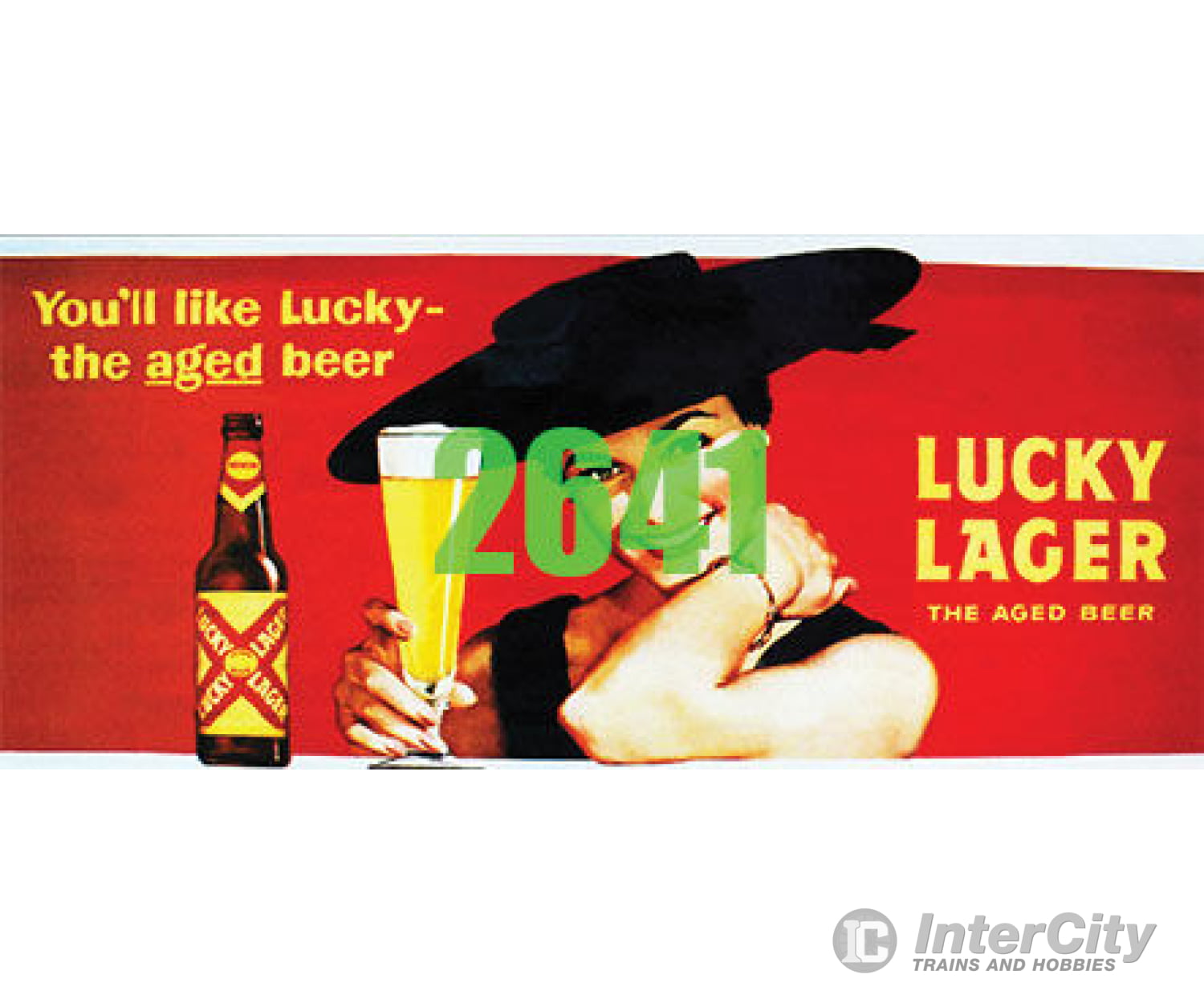 Tichy Train Group 2641 Lucky Lager Beer Billboard - Kit Scenery Details