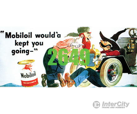 Tichy Train Group 2649 Mobil Oil Billboard - Kit Scenery Details