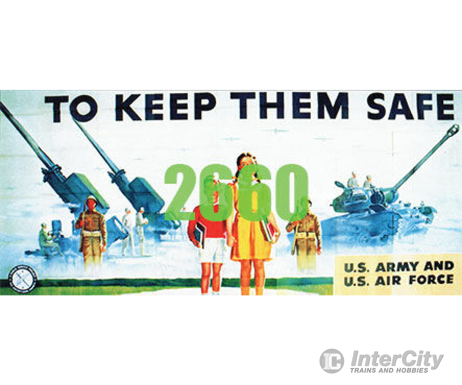 Tichy Train Group 2660 Keep Them Safe Army/Air Force Billboard - Kit Scenery Details