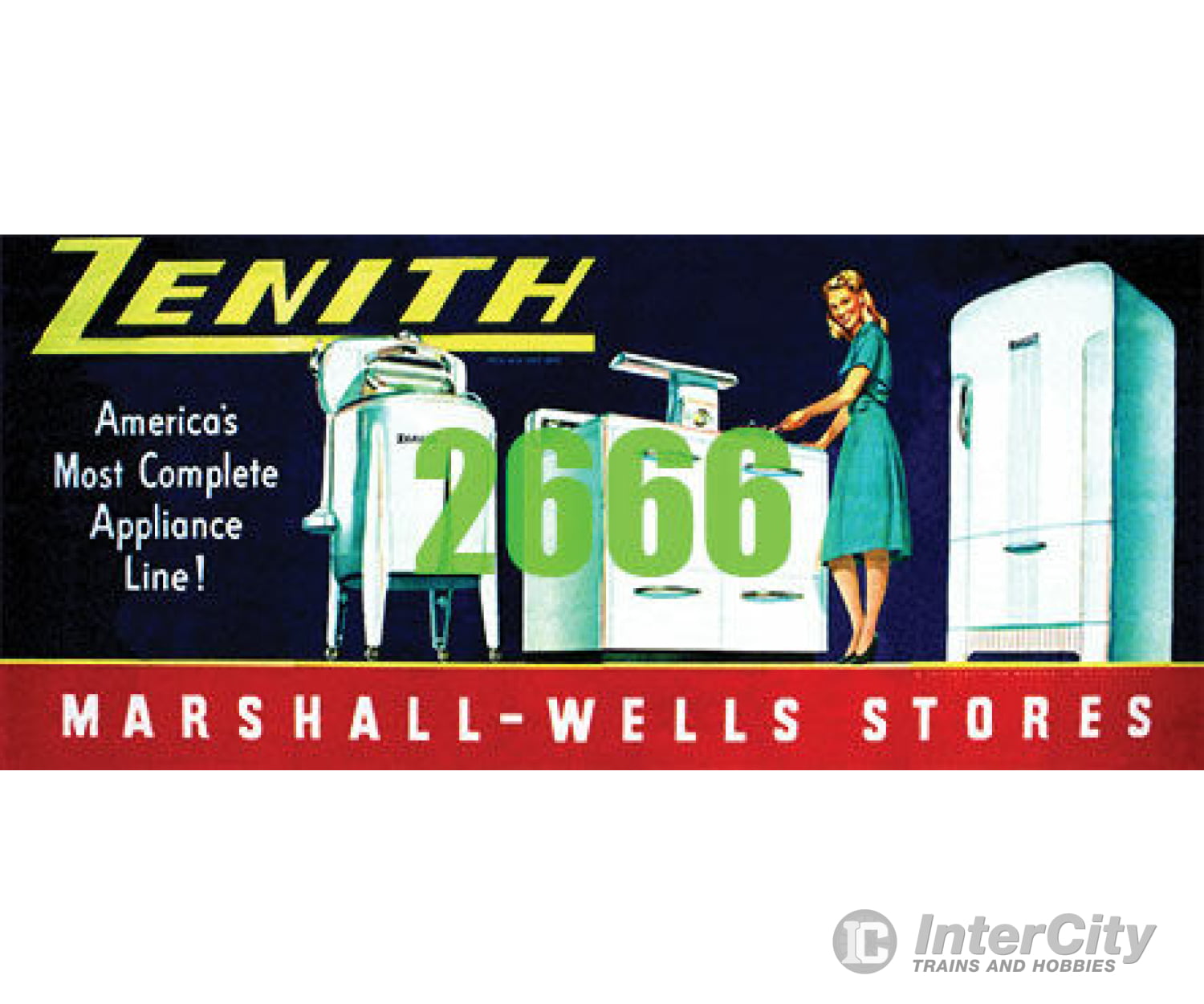 Tichy Train Group 2666 Zenith Appliances Billboard - Kit Scenery Details