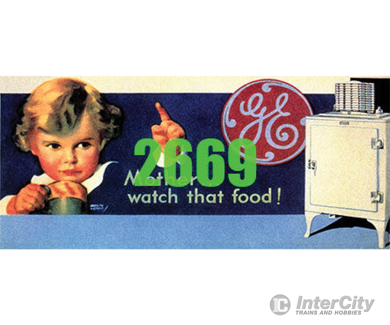 Tichy Train Group 2669 General Electric Ge Refrigerators Billboard - Kit Scenery Details