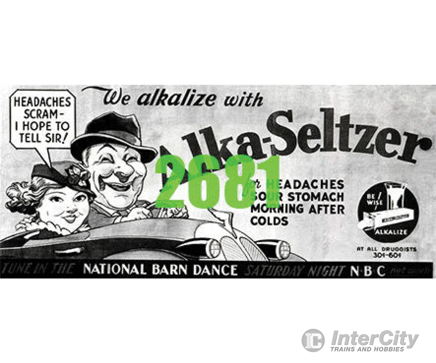 Tichy Train Group 2681 Alka Seltzer Billboard - Kit Scenery Details