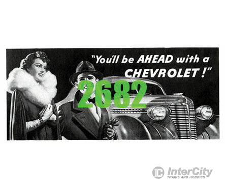 Tichy Train Group 2682 Youll Be Ahead Chevrolet Billboard - Kit Scenery Details