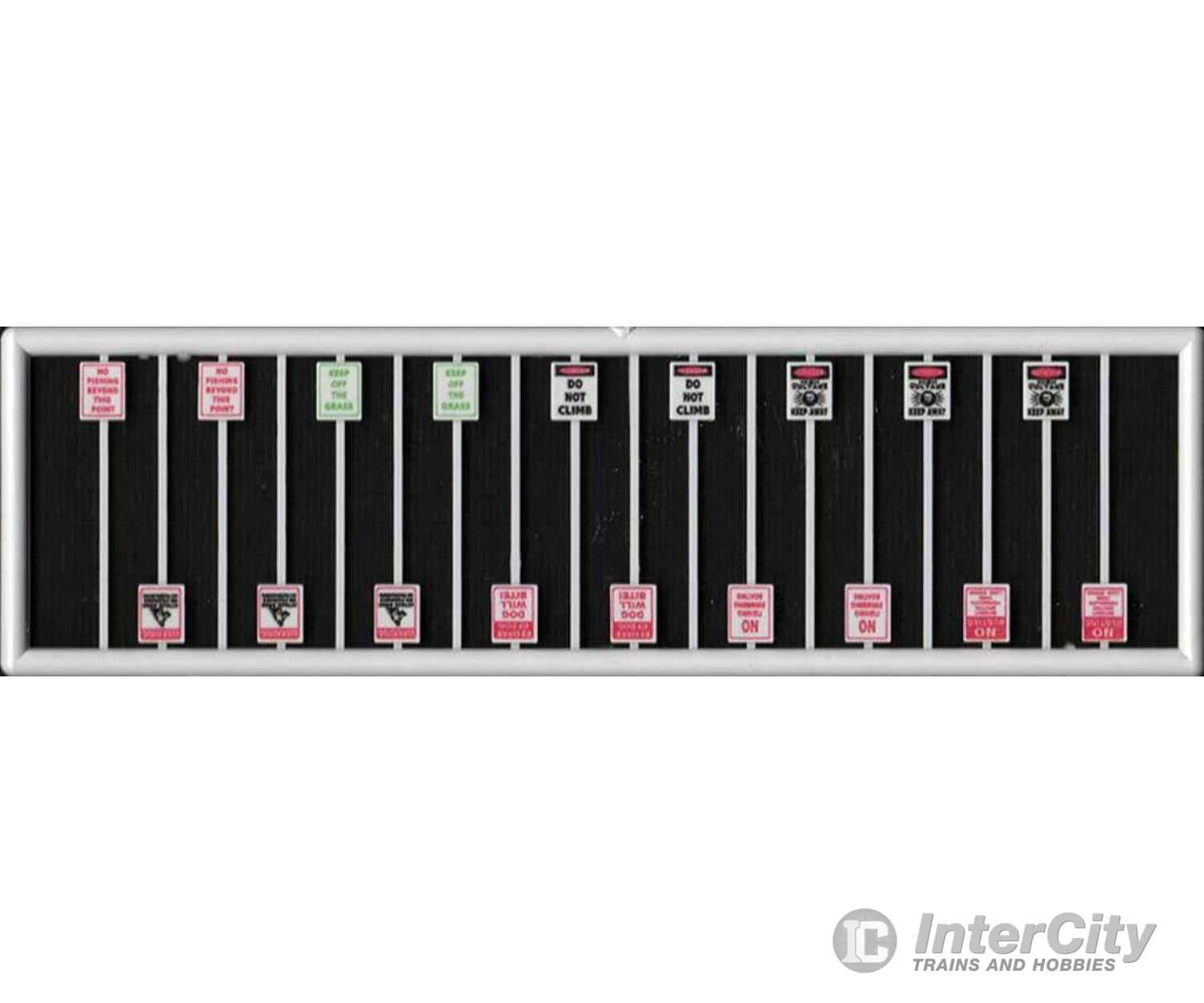 Tichy Train Group 2692 Assorted Warning Signs -- 2 Each Of 8 Styles Scenery Details