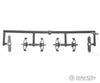 Tichy Train Group 3008 Freight Car Trucks One-Piece -- Bettendorf (Delrin Black) 1 Pair Couplers &