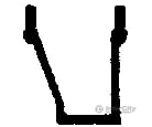 Tichy Train Group 3042 Freight Car Stirrups Pkg(10) -- Angled Offset - Bottom Mount Detailing Parts