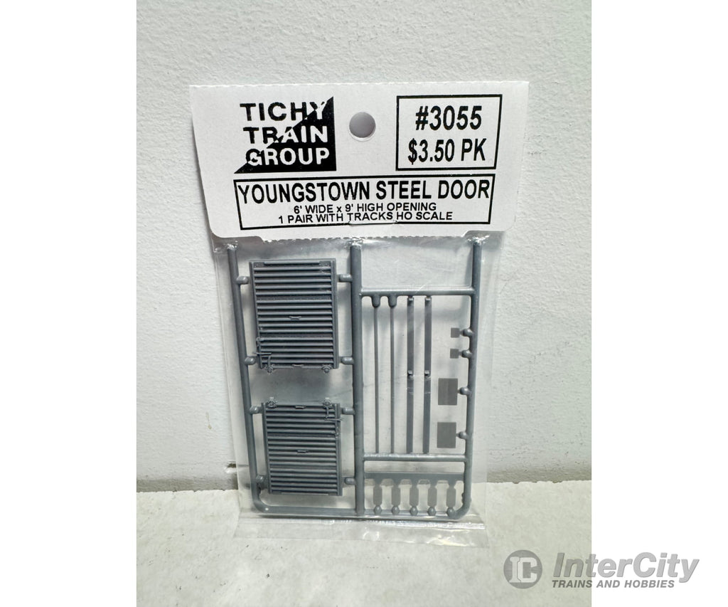 Tichy Train Group 3055 Box Car Doors & Guides -- Steel 6 X 9’ Youngstown 1 Pair Detailing Parts