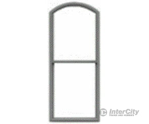 Tichy Train Group 3522 1/1 Pane Double-Hung Arch-Top Window W/Precut Glazing -- 25 X 66 Scale Fits