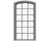 Tichy Train Group 3524 9/9 Pane Double-Hung Arch-Top Window W/Precut Glazing -- 30 X 62 Scale Fits