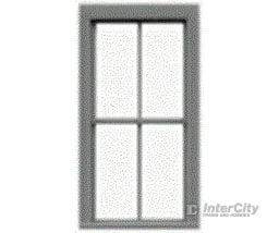 Tichy Train Group 3525 2/2 Pane Double-Hung Window W/Precut Glazing -- 25 X 57 Scale Fits .5 1