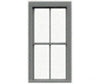 Tichy Train Group 3525 2/2 Pane Double-Hung Window W/Precut Glazing -- 25 X 57 Scale Fits .5 1