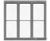 Tichy Train Group 3526 3-Unit 1/1 Double-Hung Window W/Precut Glazing -- 70 X 64 Scale Fits 1.18 1.1