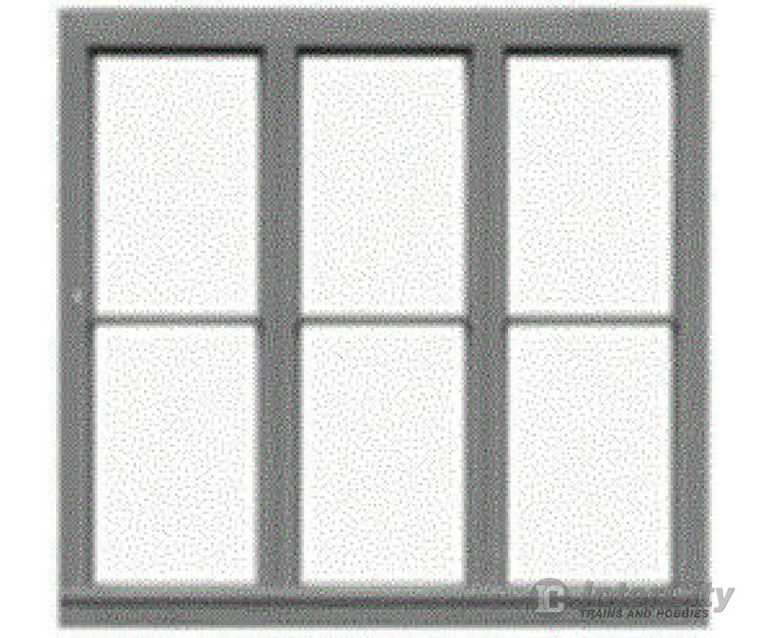 Tichy Train Group 3526 3-Unit 1/1 Double-Hung Window W/Precut Glazing -- 70 X 64 Scale Fits 1.18 1.1