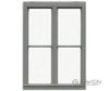 Tichy Train Group 3527 2-Unit 1/1 Double-Hung Window W/Precut Glazing -- 45 X 64 Scale Fits .79 1.1
