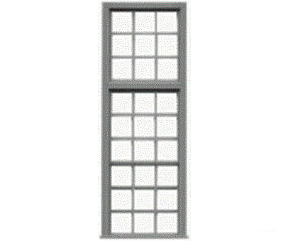 Tichy Train Group 3529 27-Pane Industrial Window W/Precut Glazing -- 30 X 97 Scale Fits .53 1.63