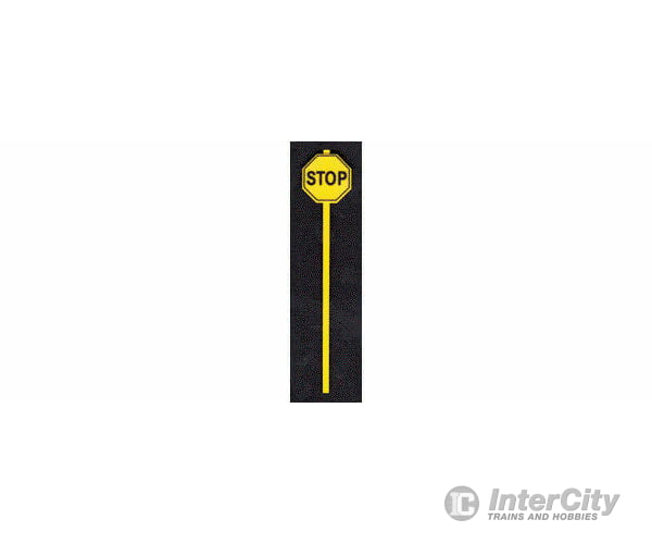 Tichy Train Group 3541 Early Yellow Stop Signs -- Pkg(8) Scenery Details