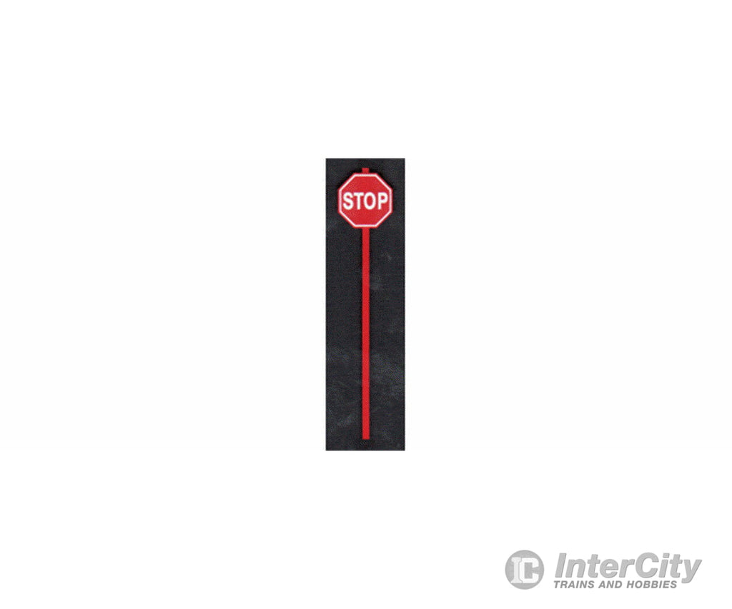 Tichy Train Group 3542 Red Stop Signs -- Pkg(8) Scenery Details