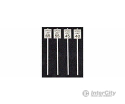 Tichy Train Group 3544 High Speed Limit Signs -- 2 Each: 40 45 65 & 65Mph Scenery Details