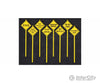 Tichy Train Group 3553 Written Road Warning Signs -- Pkg(8) Scenery Details