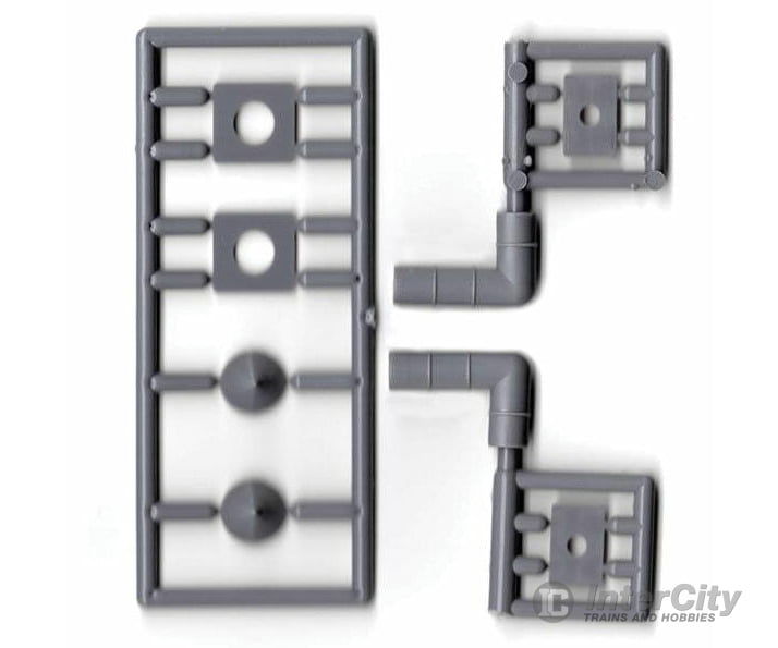 Tichy Train Group 3554 Right Angle Vent Kit -- 12 Scale Diameter 2 X 4 (Unpainted) Matches #293-3555