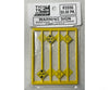 Tichy Train Group 3556 Warning Signs - Low Clearance/Narrow Road- pkg(8) - Scenery Details